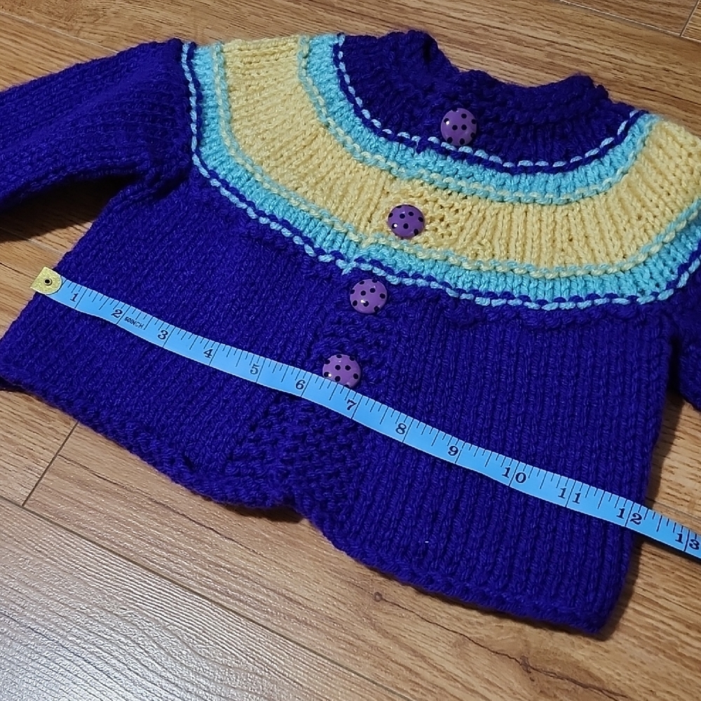 Colorful Knit Baby Sweater - Picture 2 of 4